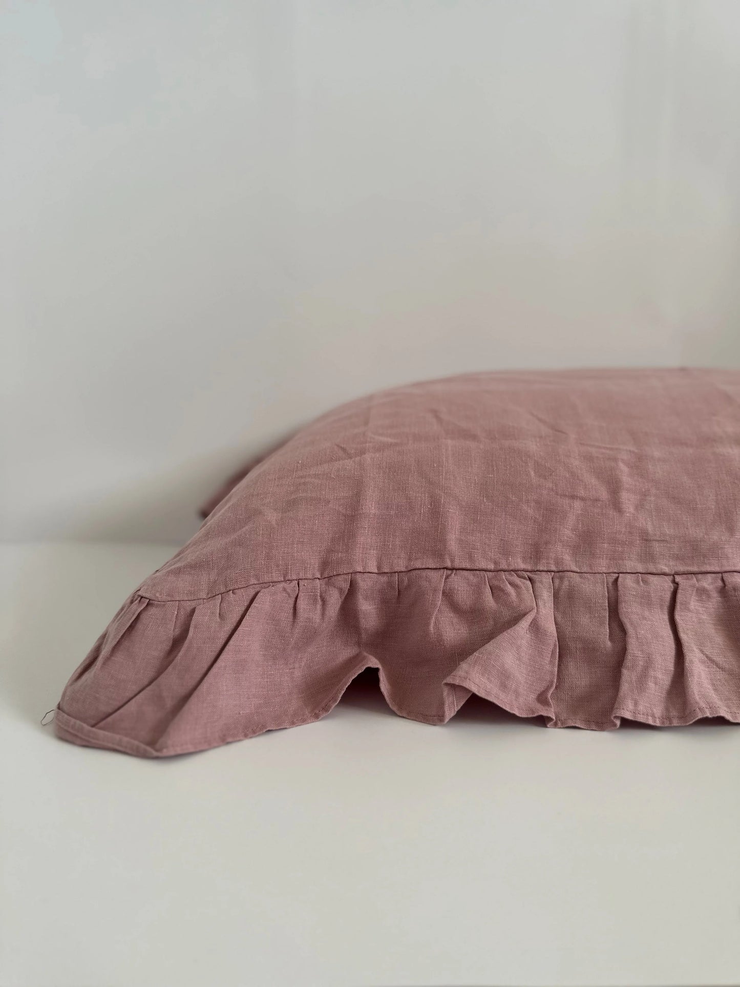 Quality Linen Ruffle Pillowcase - Sadie