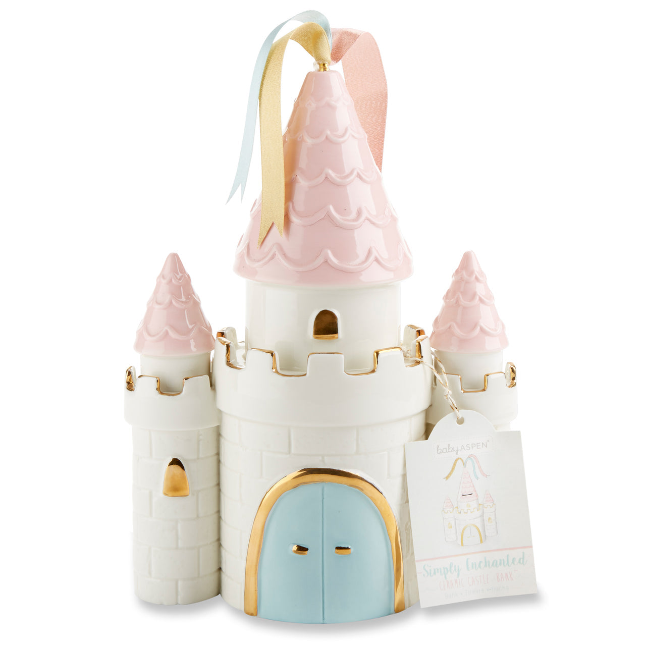 CHRISTMAS PRE ORDER Simply Enchanted Heirloom Porcelain Money Bank - Castle