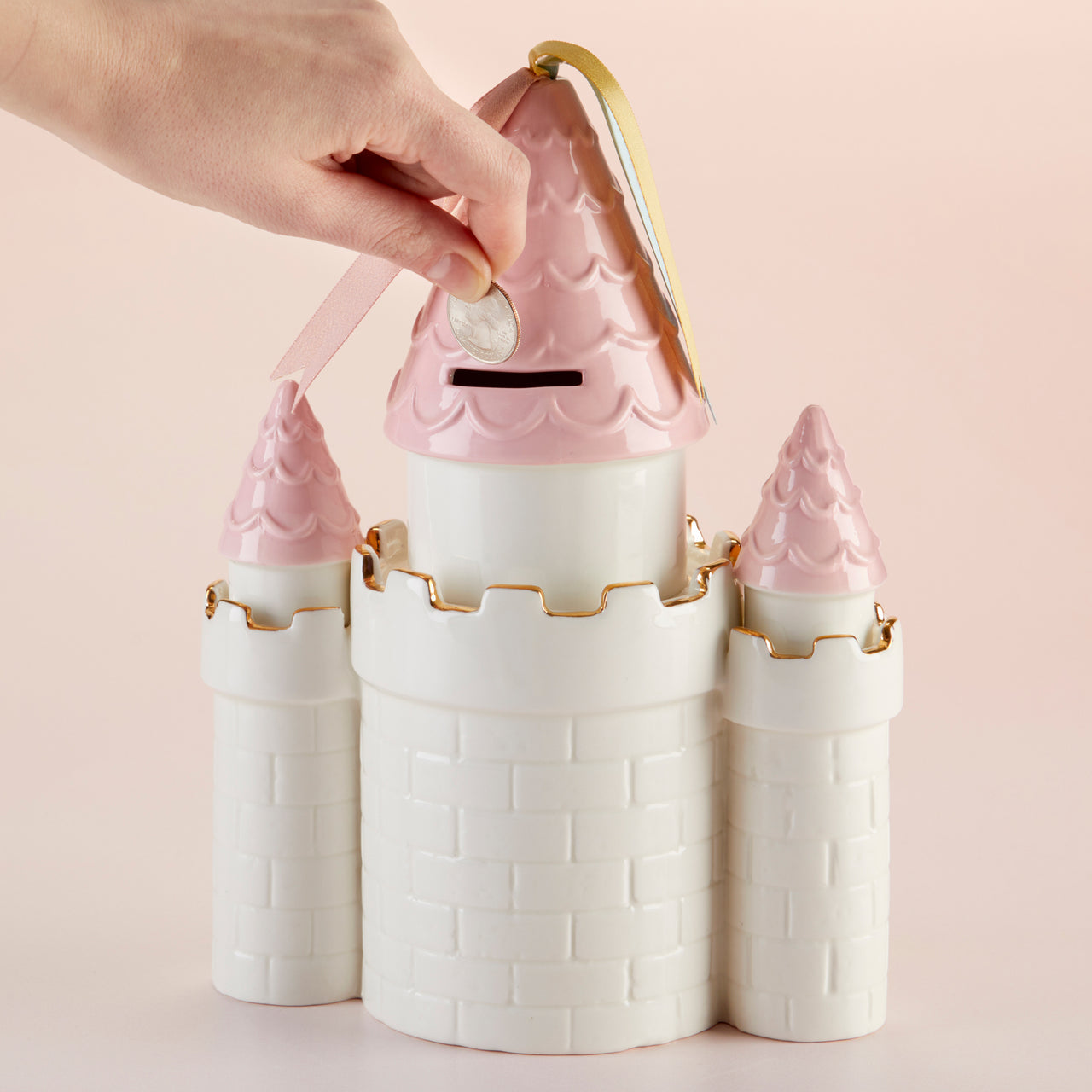 CHRISTMAS PRE ORDER Simply Enchanted Heirloom Porcelain Money Bank - Castle