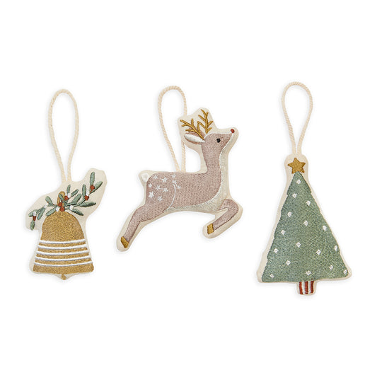 Christmas Fabric Ornament Set - Winter Woodland