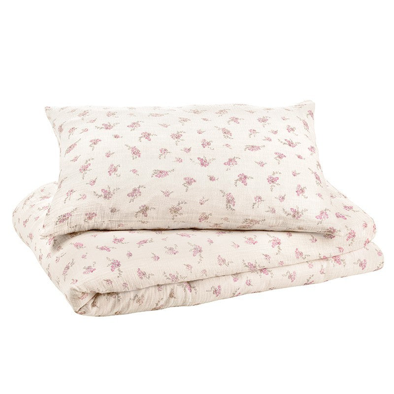 Organic Cotton Toddler Bed Set - Pansies